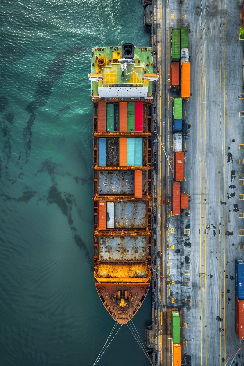 Container ship logistics